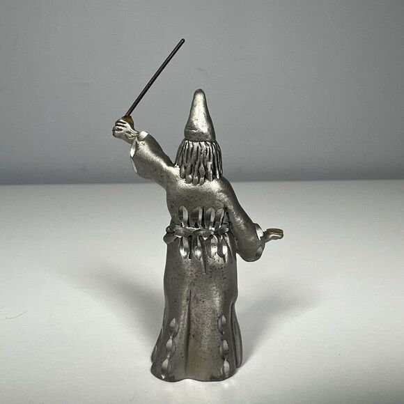 Cuter 1985 3” Pewter Wizard Casting A Spell With Wand D & D Dungeon And Dragons - Picture 2 of 5